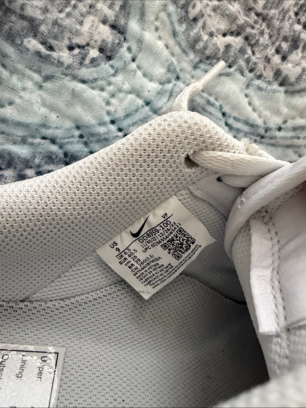 Custom Triple White Women’s Nike Air Force 1 With Team USA Stamp on Nike Check - Picture 9 of 9